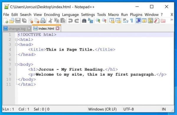 Html Code Editor With Notepad 1